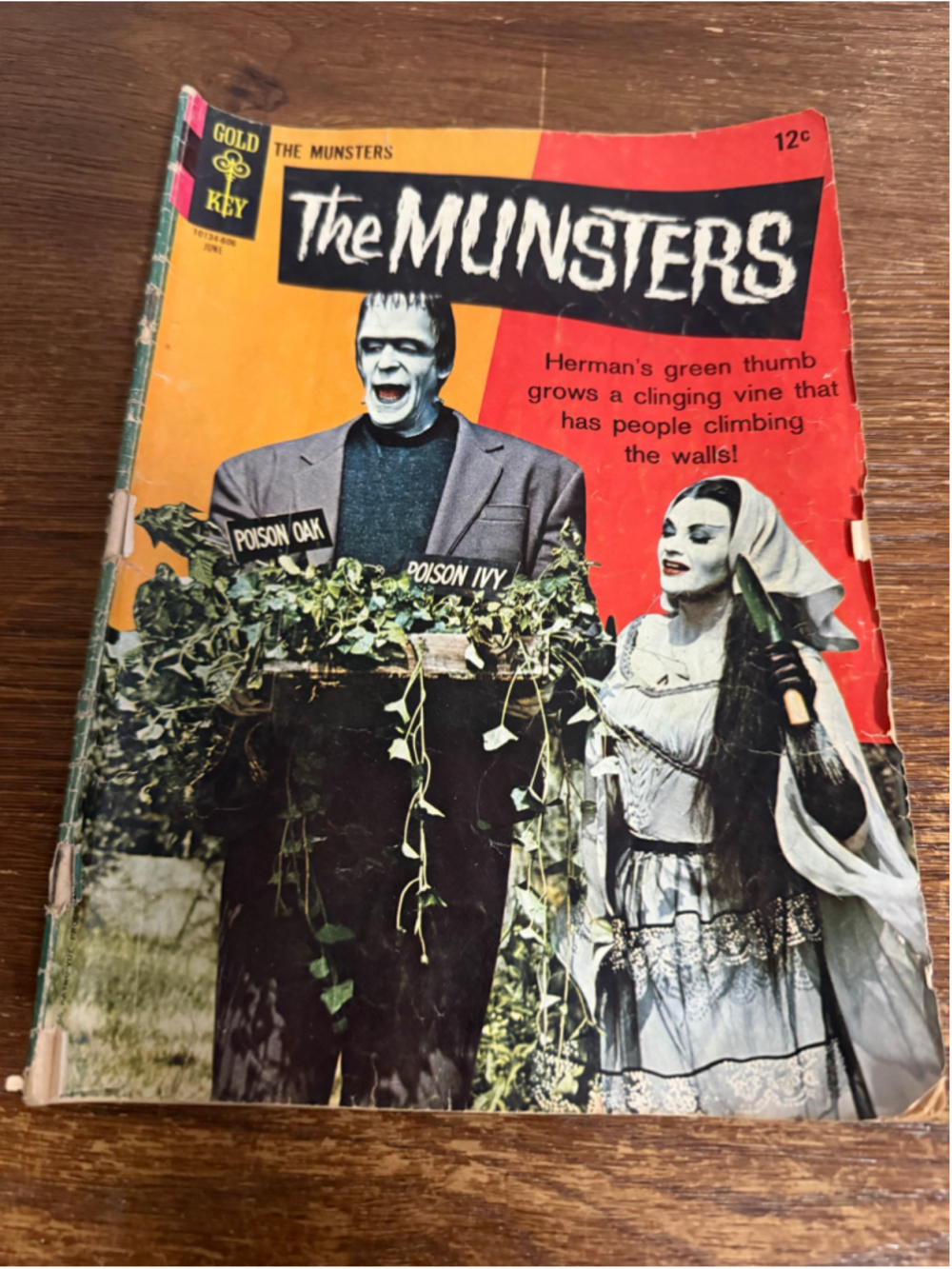Vintage 1960s The Munsters Gold Key Comic June 12 Cent Herman Lily TV Silver Age